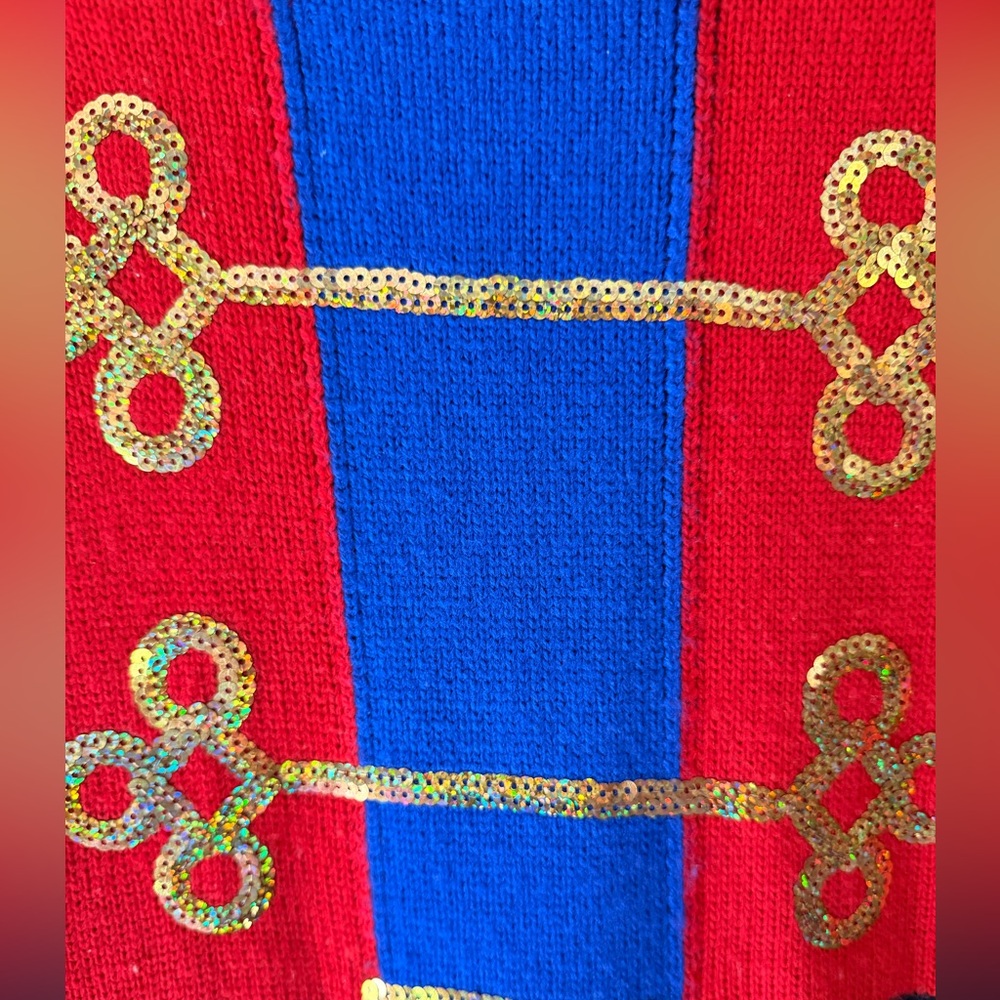 Christmas Holiday Sweater Dress Nutcracker Ugly Sweater Red Women’s Small (4-6) - Picture 3 of 9